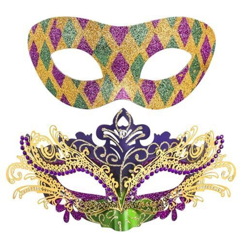 5001 Couple Masquerade Masks Metal Venetian Party Mask Halloween Costume